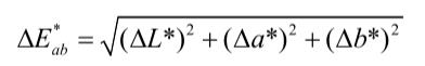 1976CIELab顏色空間色差公式